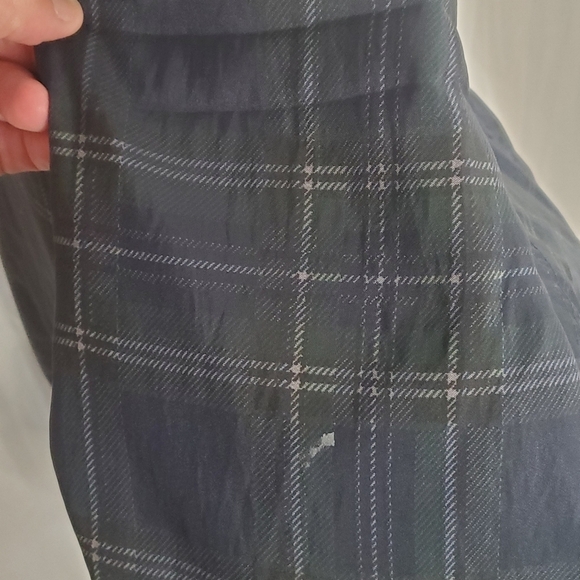 London Fog Womens Jacket Coat Multicolor Navy Plaid Snap Mock Neck Pockets Sz 0X - Picture 7 of 11